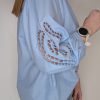chemise bleu