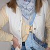 foulard marine blanc 3