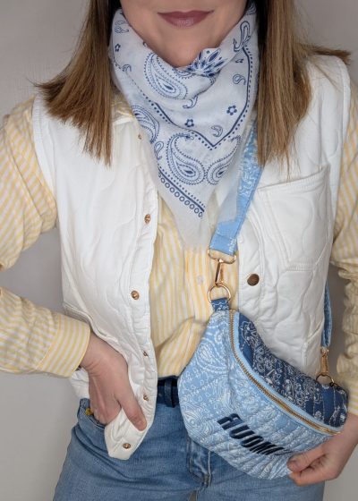 foulard marine blanc 3