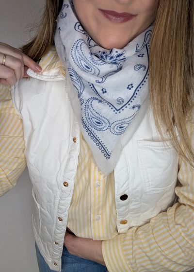 foulard marine blanc 4