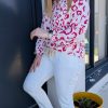 blouse blanche fuschia 4
