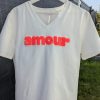 tee shirt amour rose fluo 2
