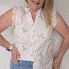 chemise fleurie jaune 2