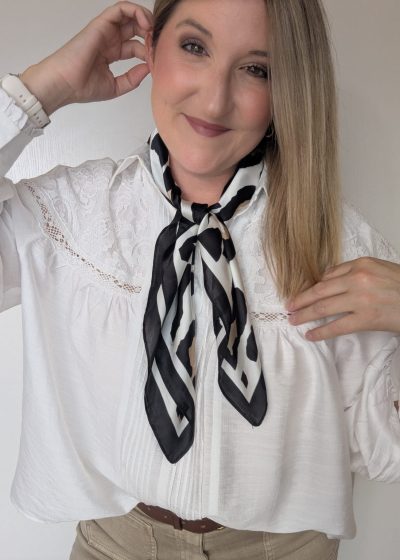 foulard camel noir