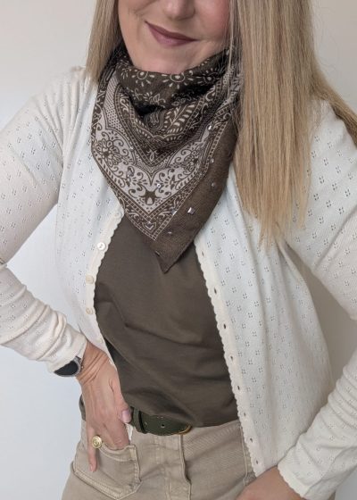 foulard kaki 1
